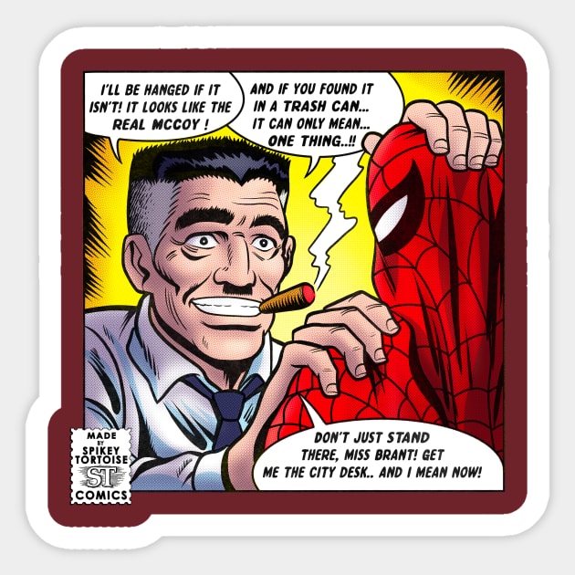 Retro comic news publisher! Sticker by SpikeyTortoiseComics